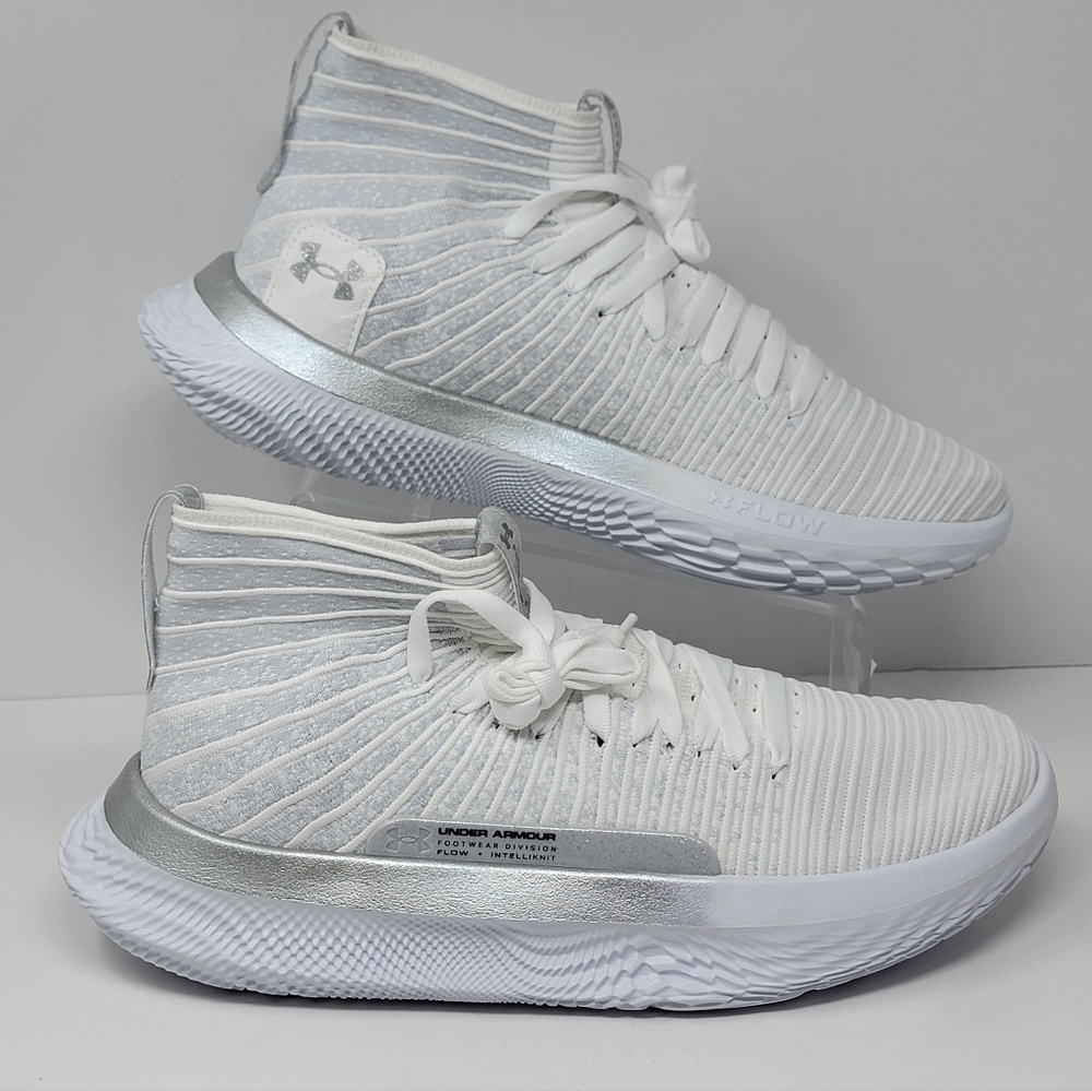 Under Armour Men's Size 12.5 UA FUTR X White ELITE Platinum Shoes 3028021100 New